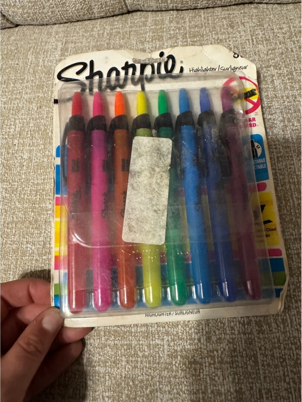 Sharpie Retractable Highlighters Chisel Tip Assorted 8 Count New Damaged Package